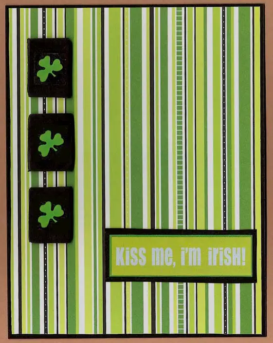 So I celebrate Saint Patrick's Day with handmade cards and of course, 