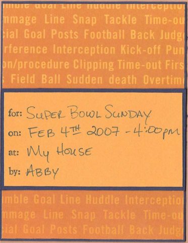 : Superbowl Party Ticket Invitations : Handmade Products