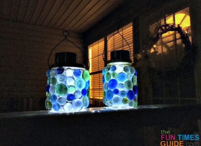 DIY Solar Lanterns: See How To Make Colorful Glass Jar Luminaries That Are Weatherproof