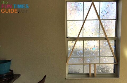 This is the window that my DIY Christmas tree was originally designed for.