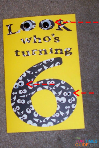 LOOK Board Decal With Giant Googly Eyes 