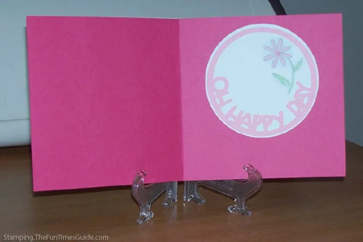 Oh Happy Day pink flower birthday card. photo by Suzie at TheFunTImesGuide.com