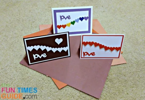 homemade valentine cards - hearts cards