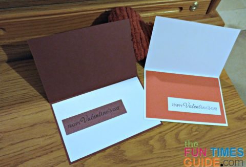 inside homemade valentine cards