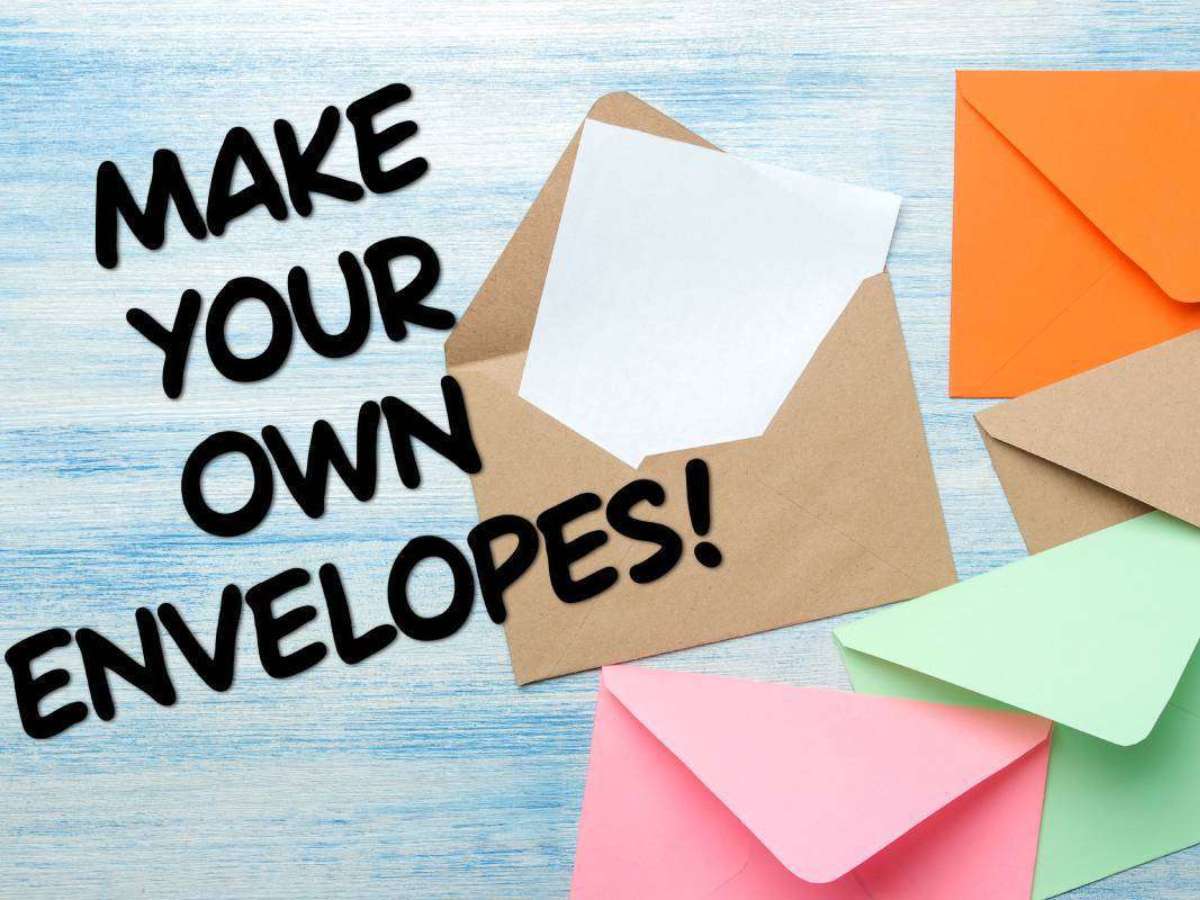 See how to make envelopes yourself out of colored paper.