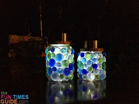 These DIY lanterns can be used outdoors or indoors.