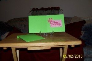 A handmade Mother's Day card with flowers. photo by Suzie at TheFunTimesGuide.com