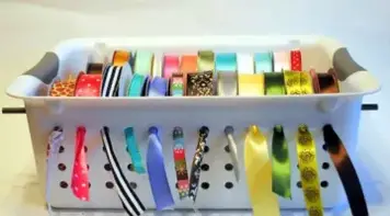 Repurposed Box - Turn A Used Box Into A Hair Tie Organizer